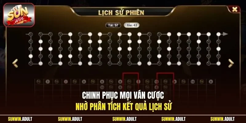 Chinh phục mọi ván cược nhờ phân tích kết quả lịch sử 